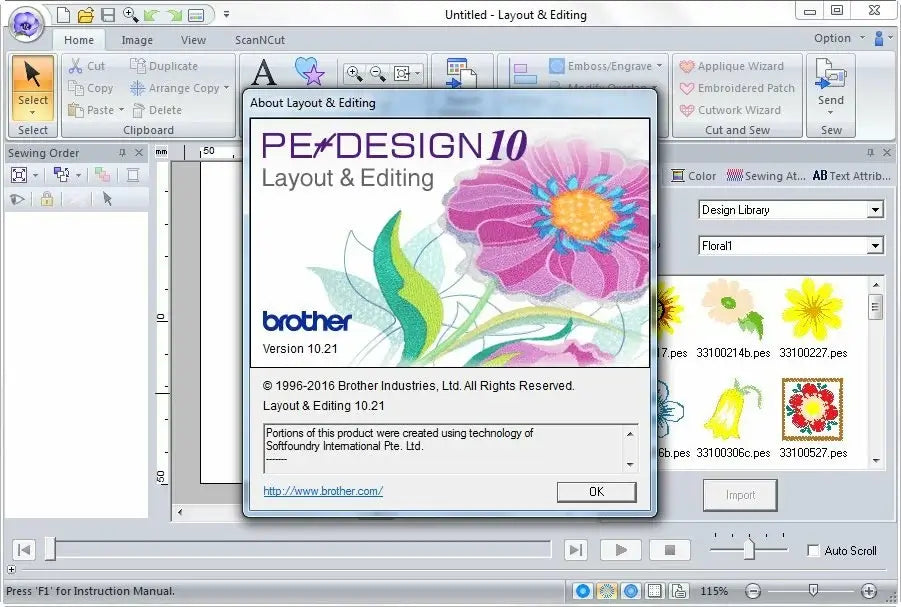 Brother PE-Design 10 Embroidery Software - Full Version Lifetime License